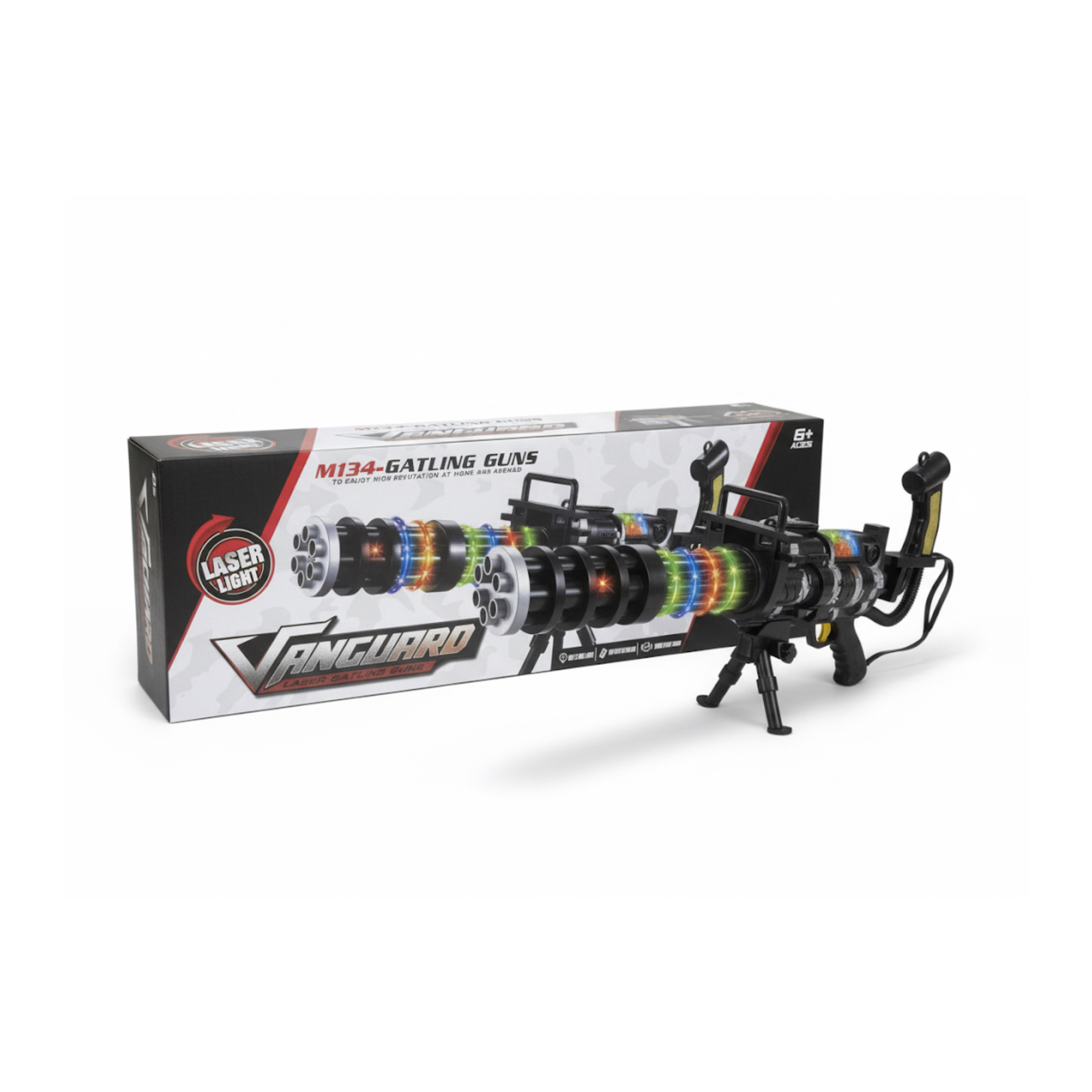 M134 Vanguard Laser Light Gatling Toy Gun