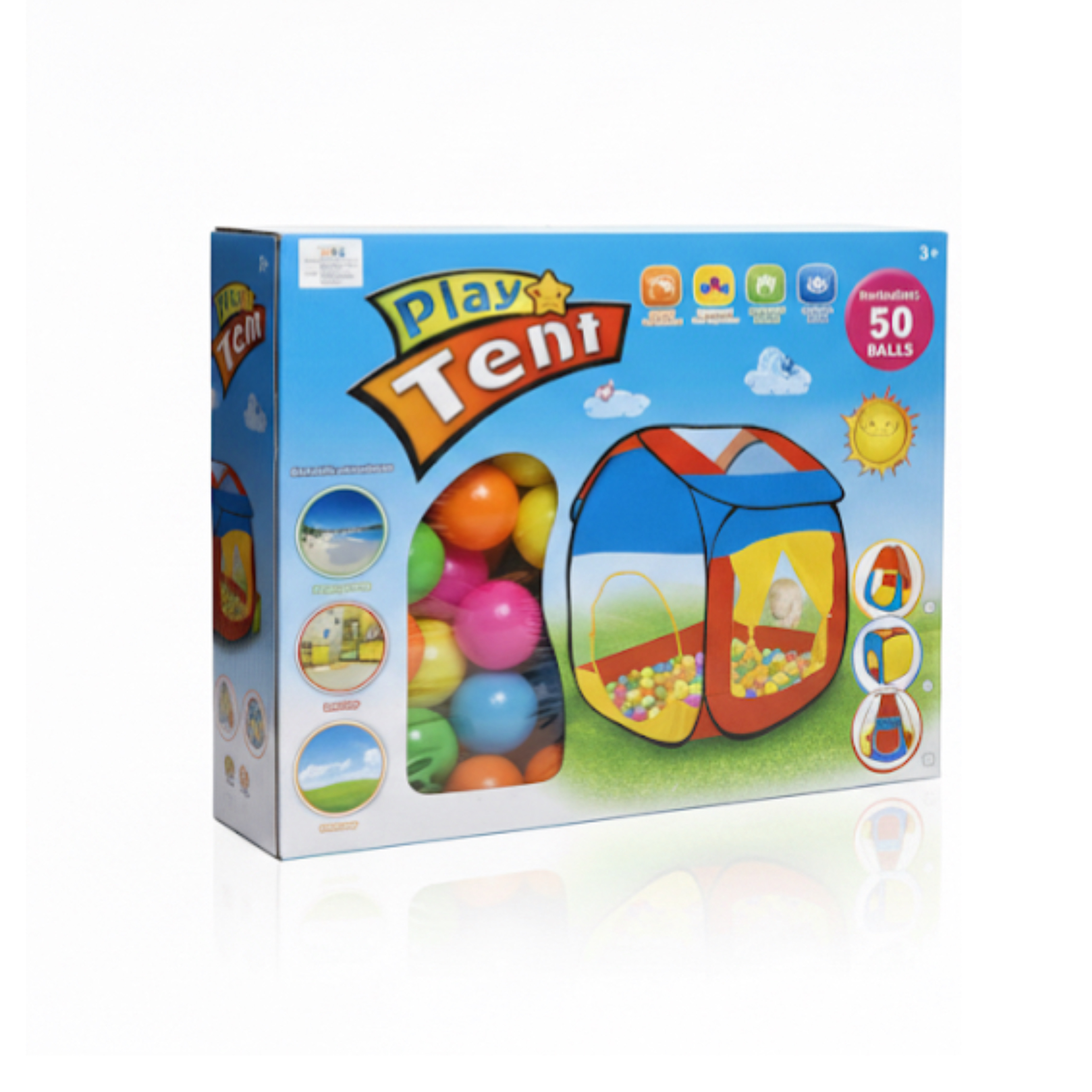 Indoor-Outdoor Play Tent with 50 Balls