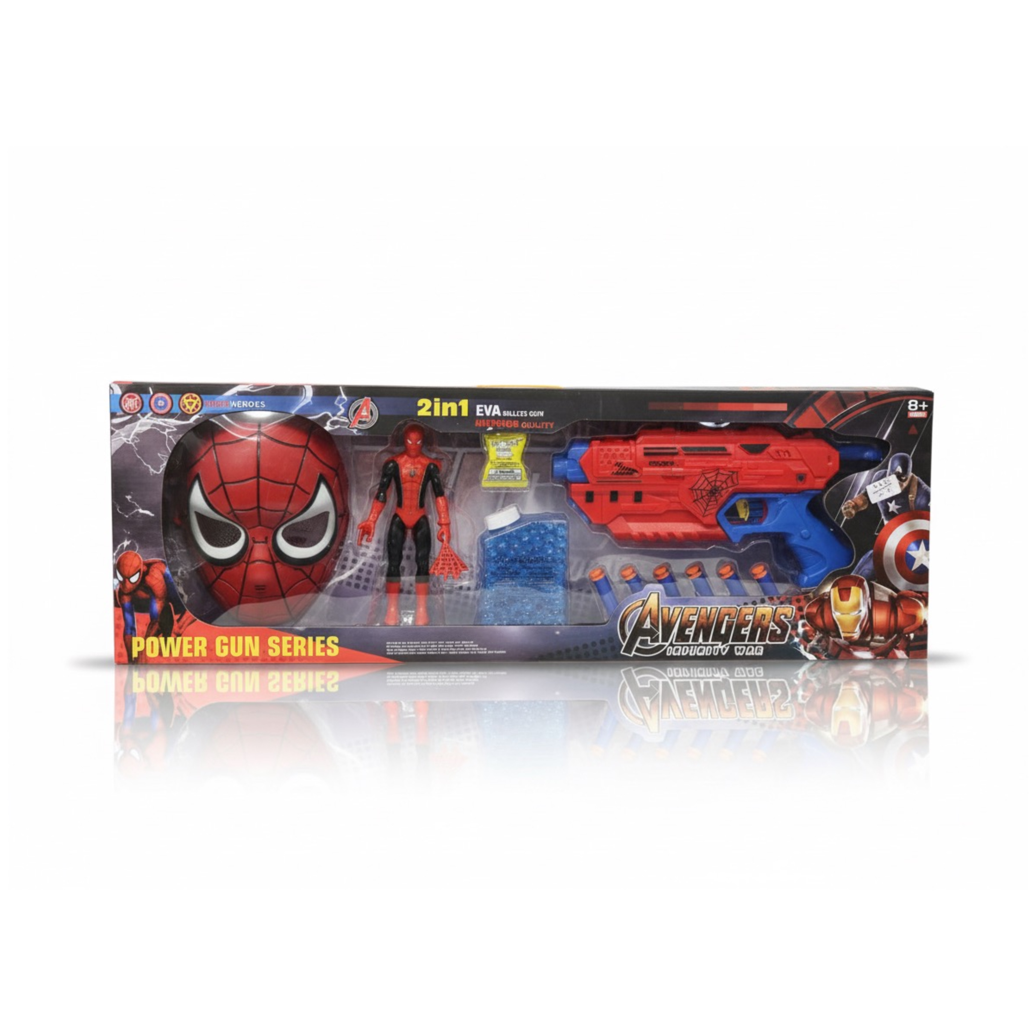 2-in-1 Spider-Man Mask & Dual-Ammo Power Gun Set