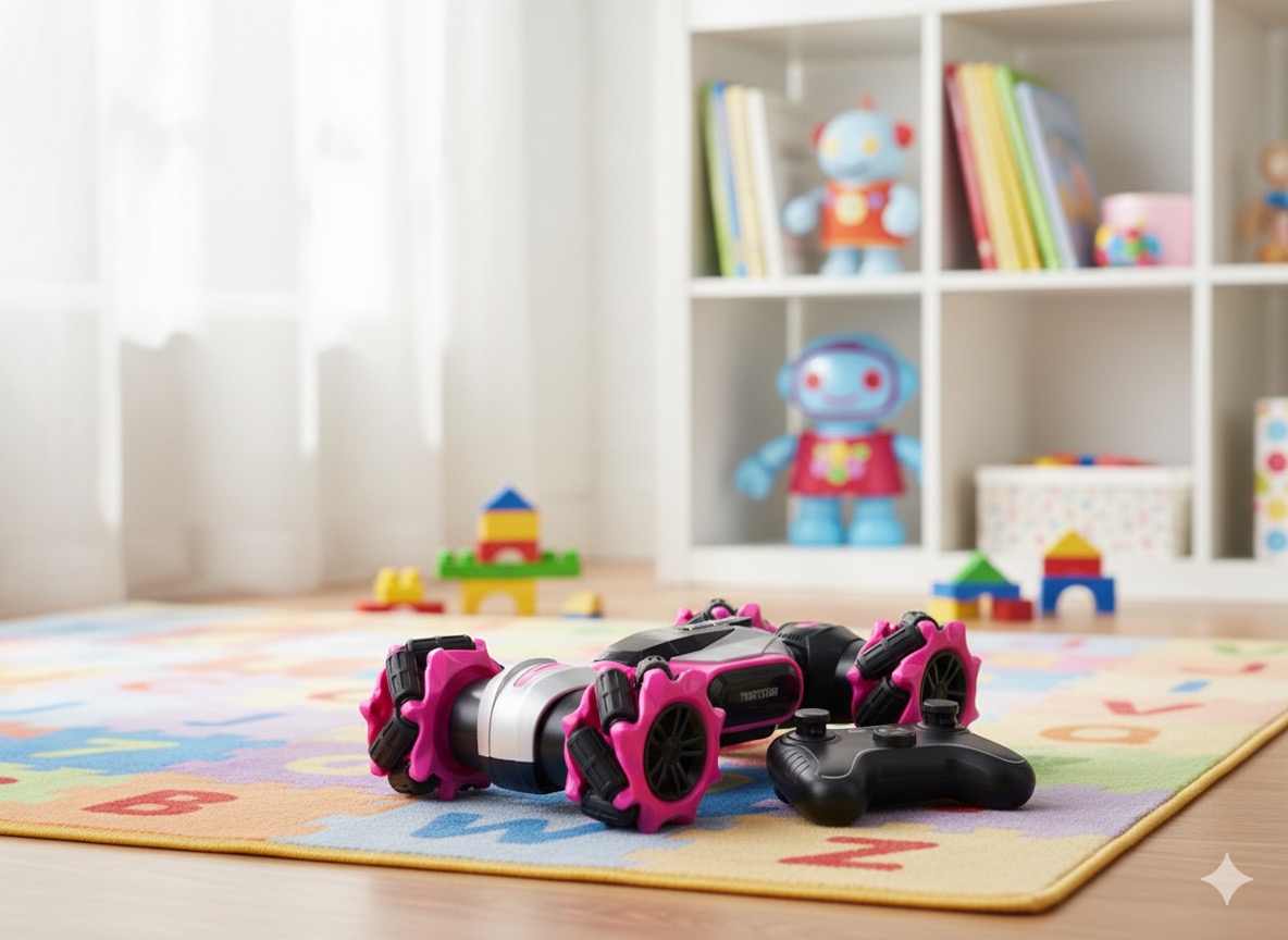 2.4GHz Pink Dual-Form Twisted Stunt RC Car
