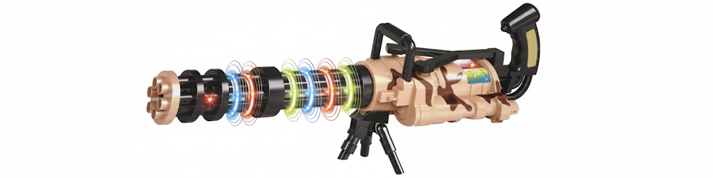 Classic Light & Sound Gatling Toy Gun