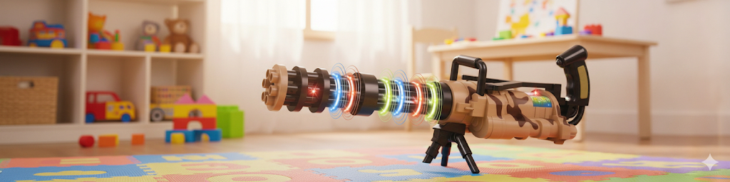 Classic Light & Sound Gatling Toy Gun