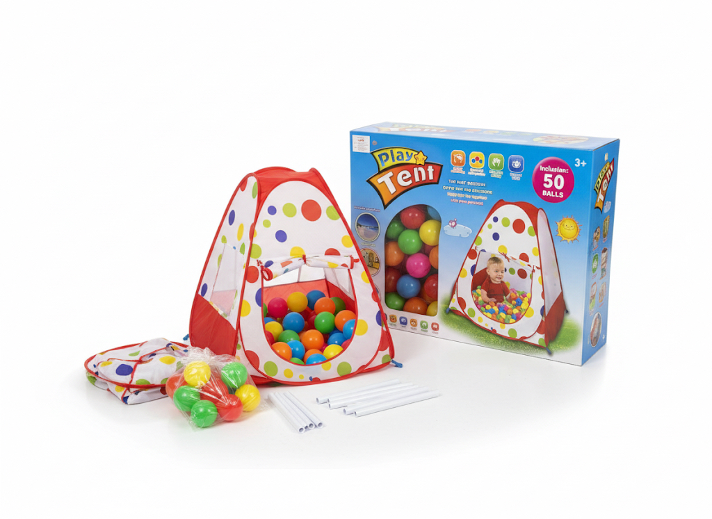 Pop-Up Ball Pit Play Tent with 50 Balls