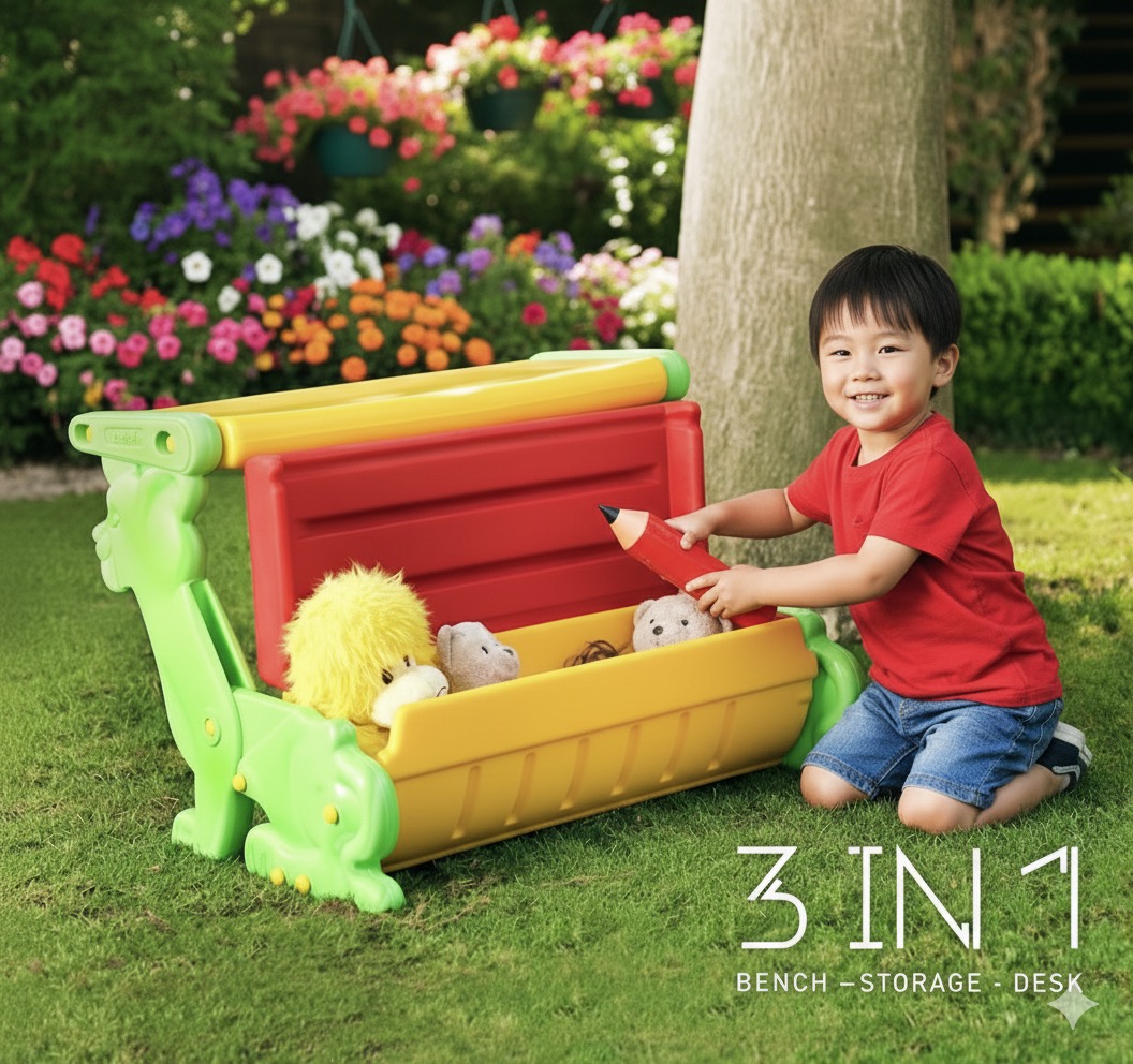 3-in-1 Kids' Activity Bench