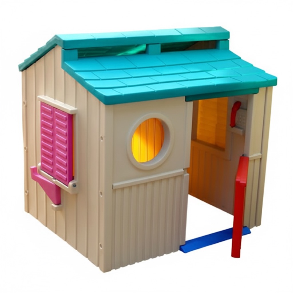 Colorful Indoor/Outdoor Plastic Playhouse (129x112x127 cm)