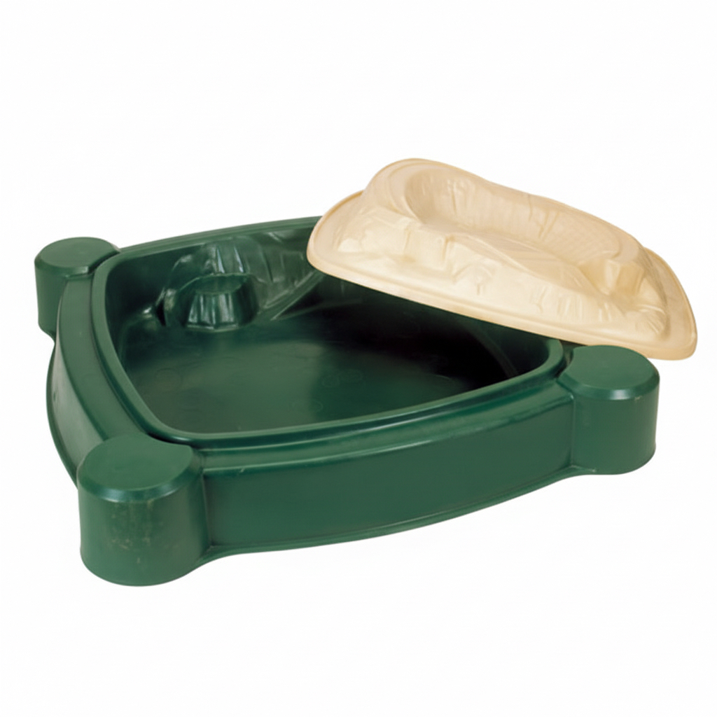 Covered Square Kids' Sandbox/Wading Pool ( 40×128×128cm)