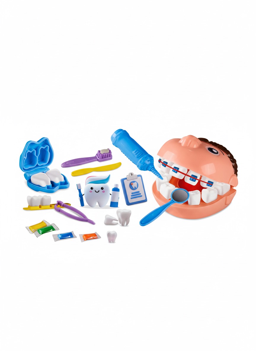 Dentist Role-Play Color Clay Set (16 Pcs)