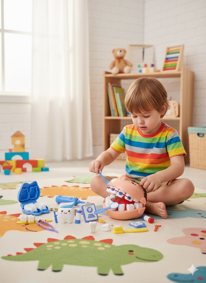 Dentist Role-Play Color Clay Set (16 Pcs)