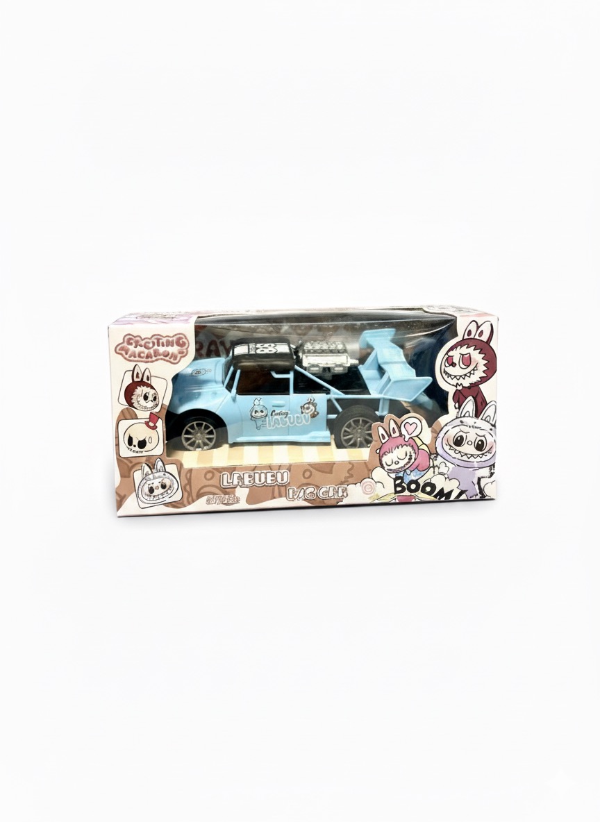 Labubu Exciting Macaron Racing Big Car Model