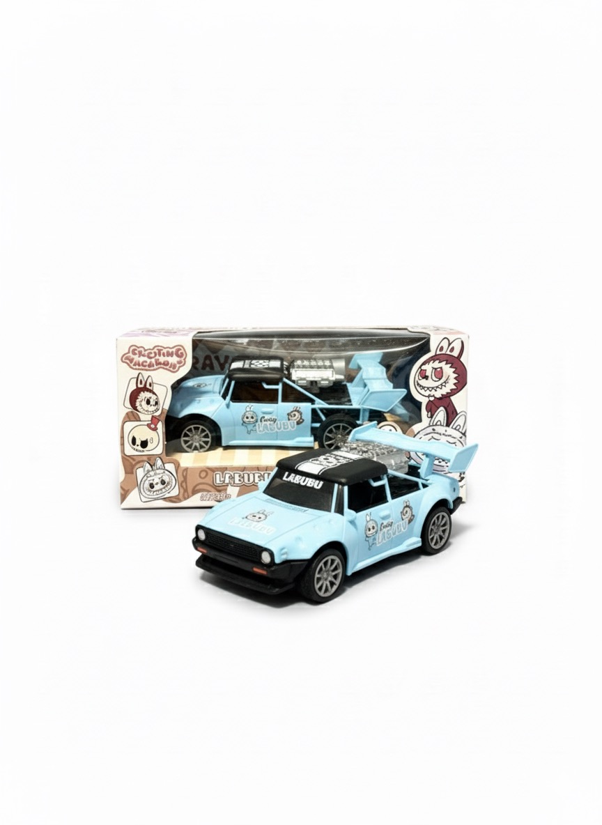 Labubu Exciting Macaron Racing Big Car Model