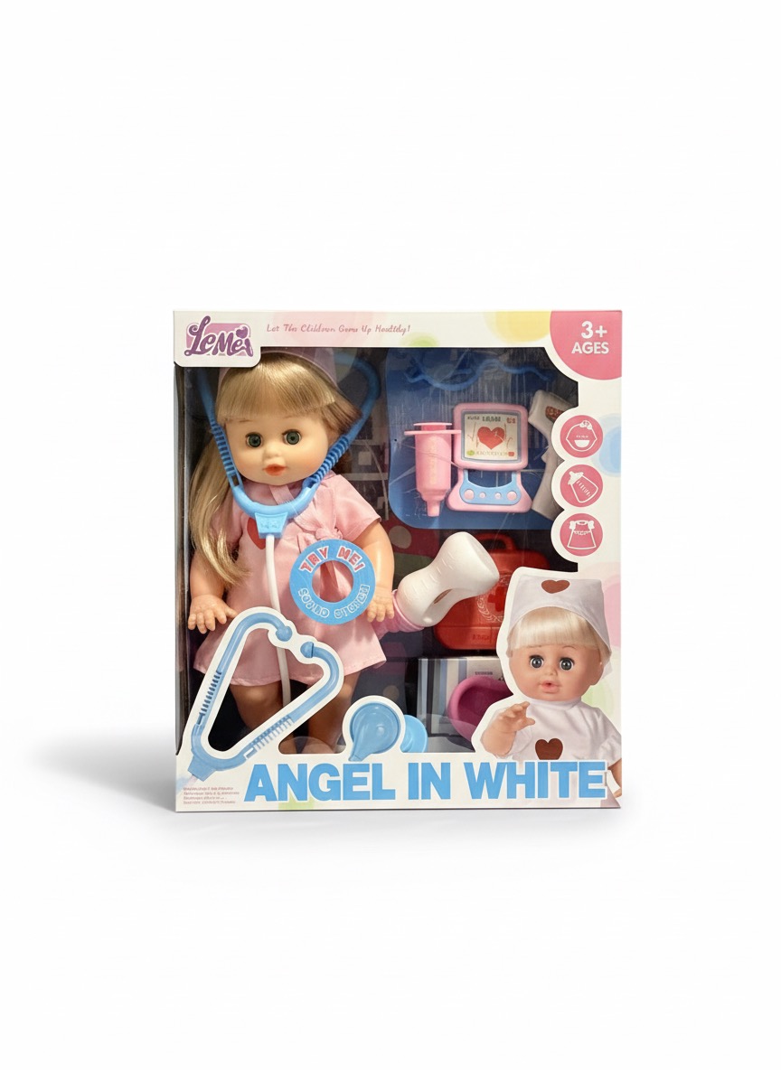 Lema Angel in White Doctor Doll Play Set