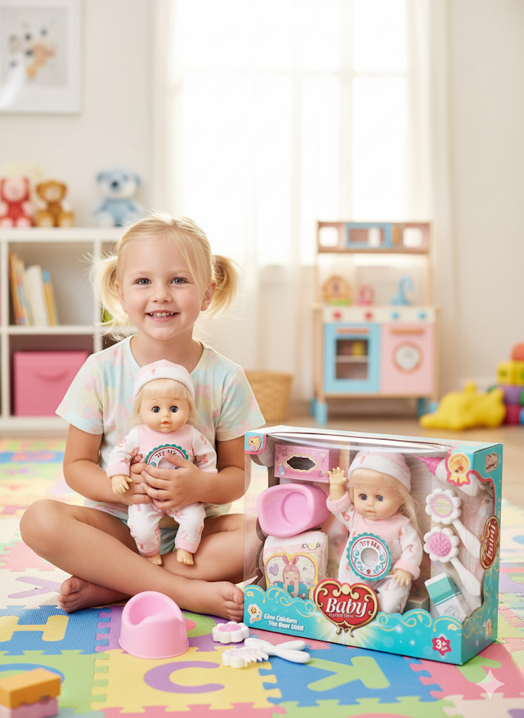 Baby Lovely Doll Diaper & Care Play Set