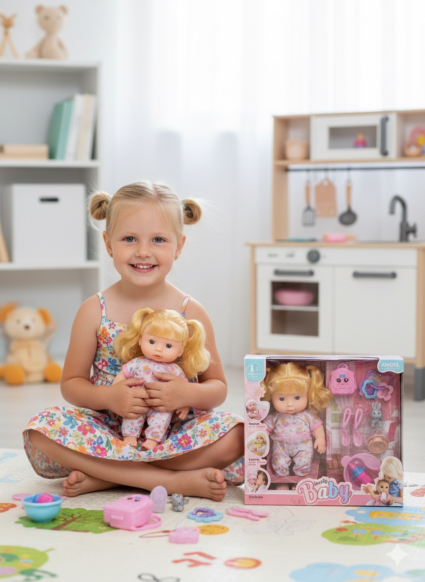 Lovely Baby Care Doll & Deluxe Feeding Set