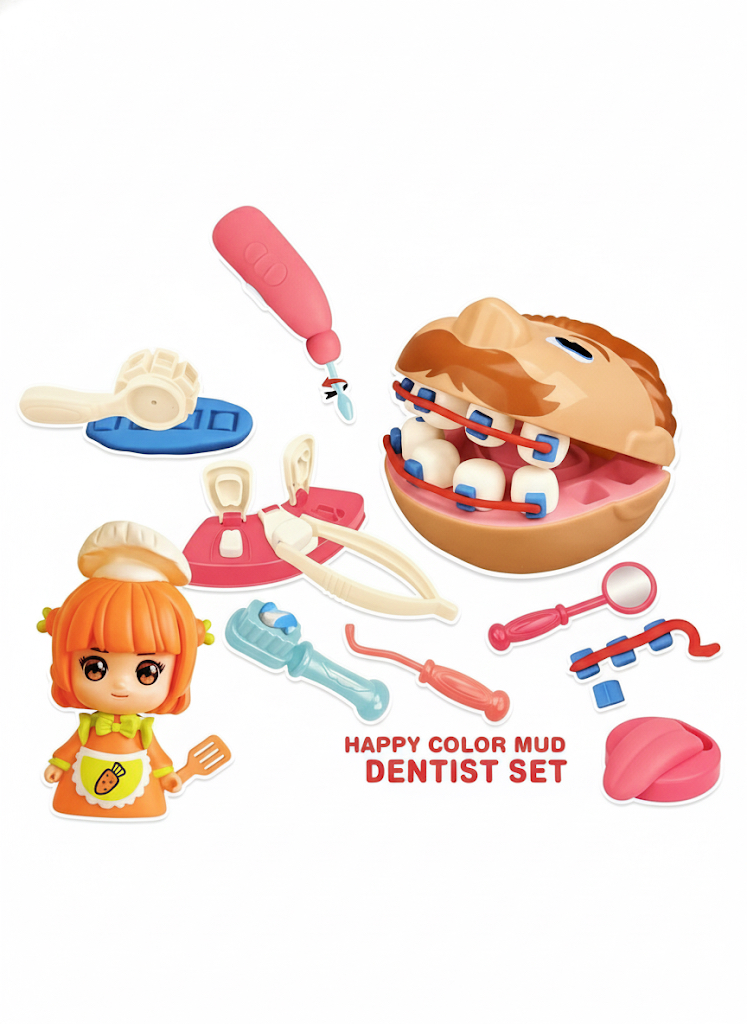 Happy Color Mud Dentist Play-Dough Set