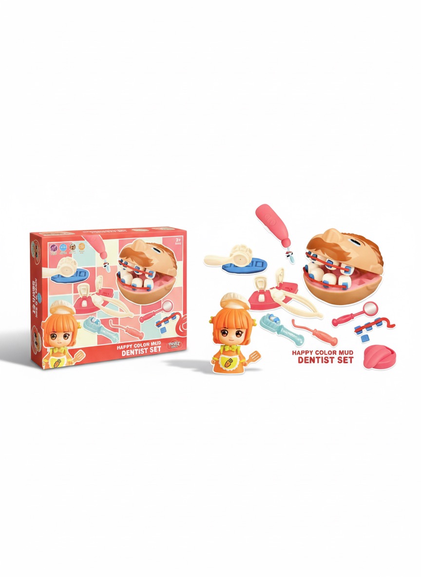 Happy Color Mud Dentist Play-Dough Set