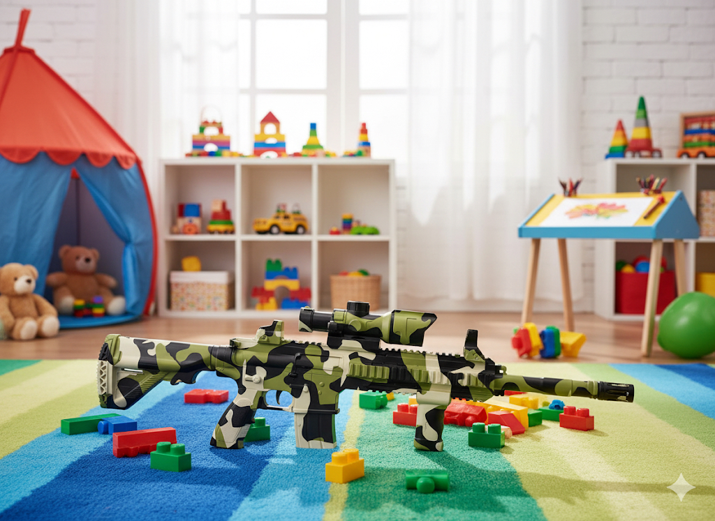 Camo Submachine Commando Toy Gun