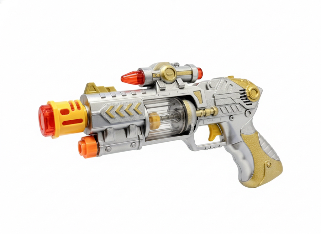 Futuristic Light-Up Space Blaster Toy Gun