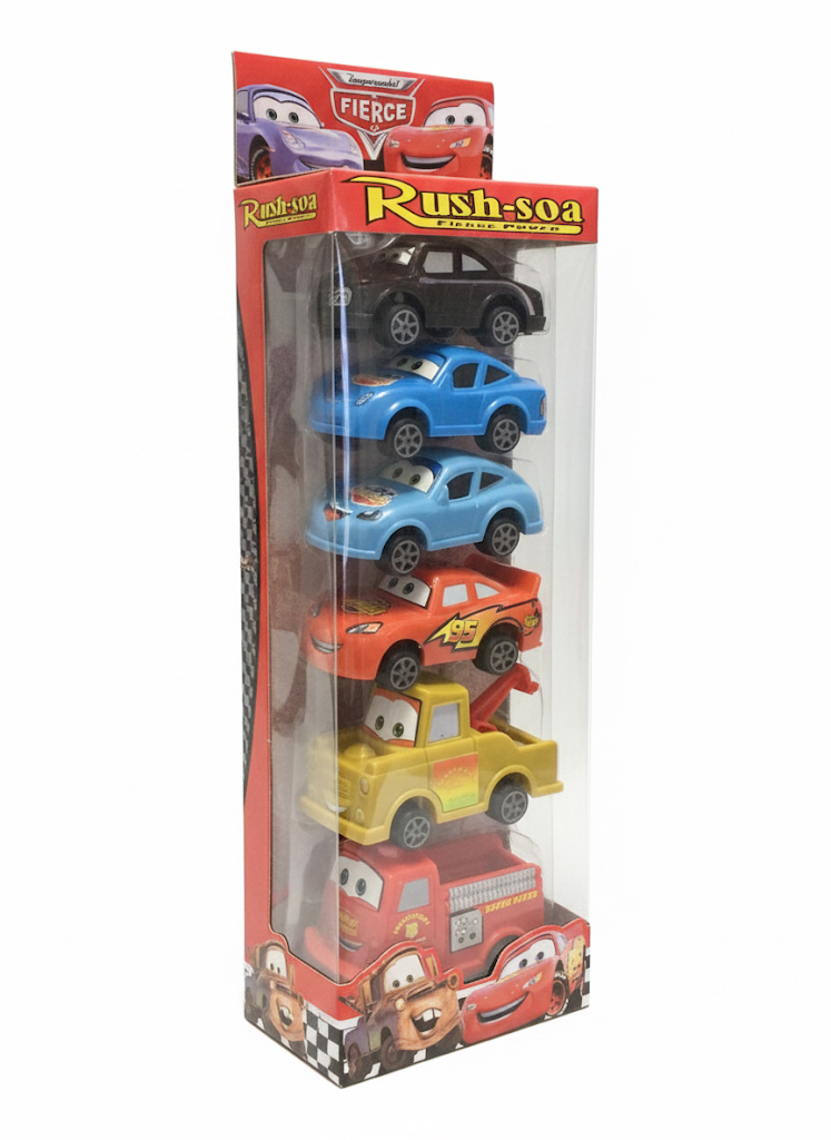 6-Piece Animated Movie Vehicle Set