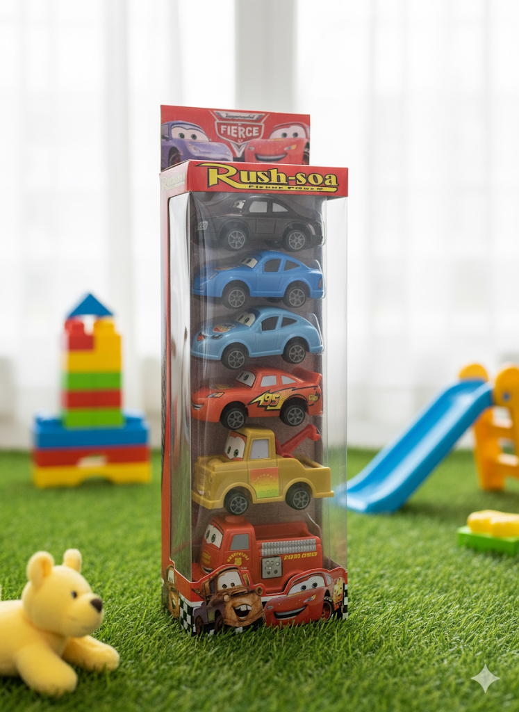 6-Piece Animated Movie Vehicle Set