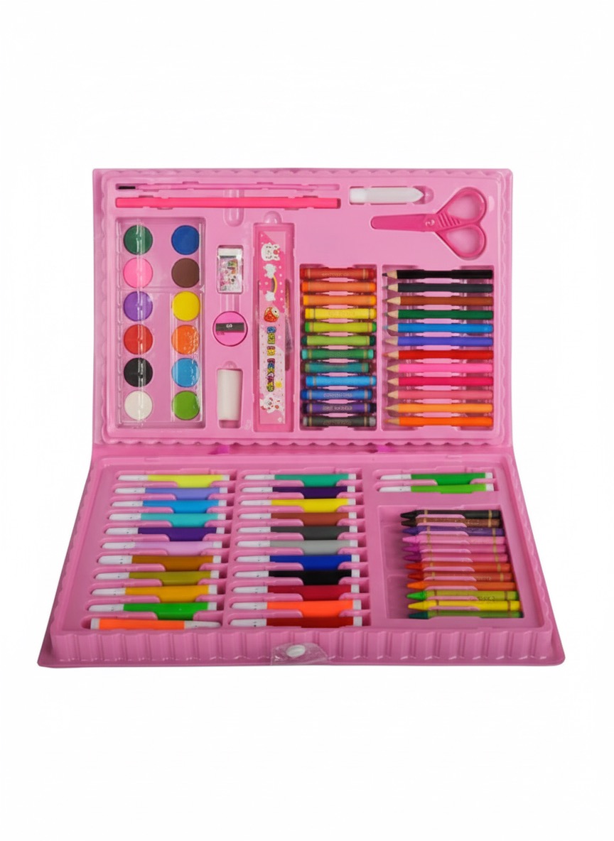86-Piece Pink Bunny Art & Drawing Set