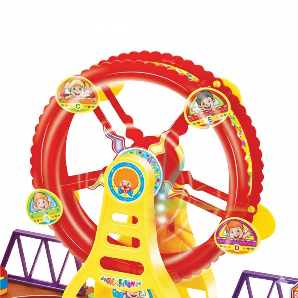83-Piece Musical Assemble Track and Ferris Wheel Set