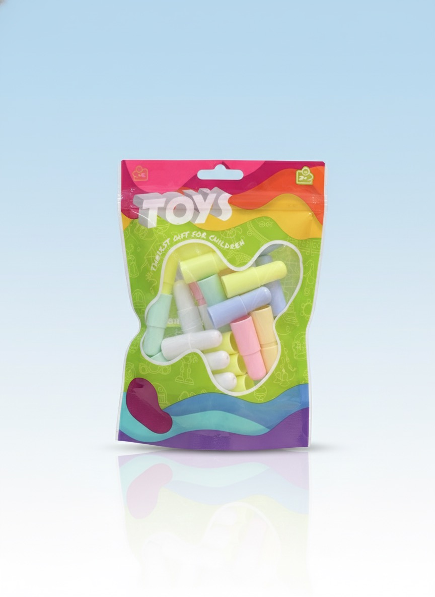 Colorful Interlocking Pipe Building Block Set